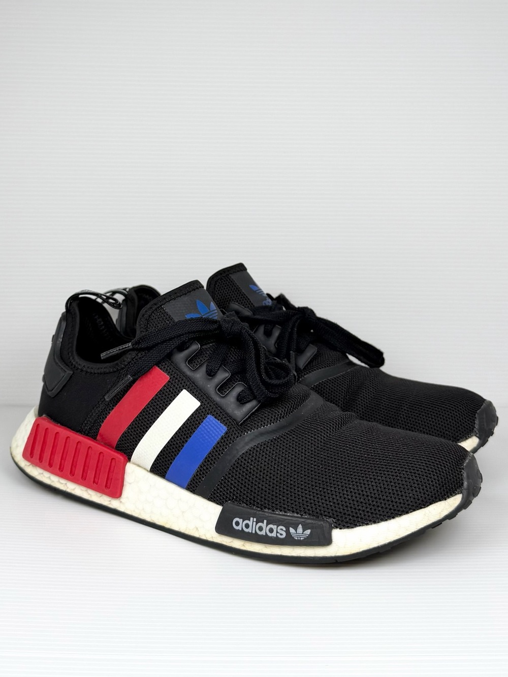 Adidas NMD R1 Tri-Color Black Red White Blue Men’s Size 11 F99712